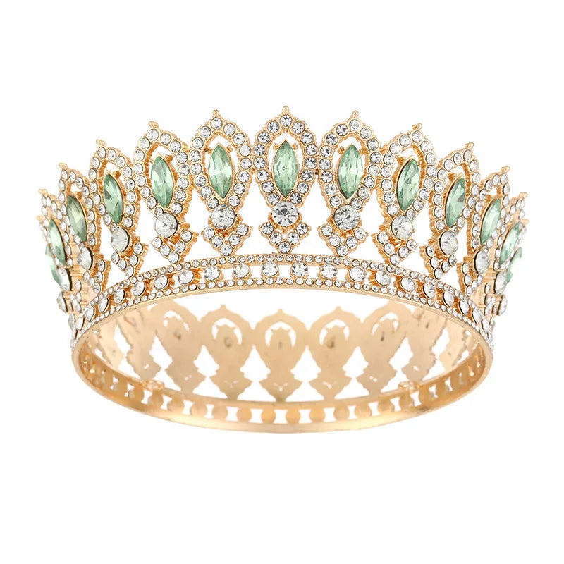 Couronnes et diadèmes de reine pour femmes, mariage, fête, diadème rond complet, couronne de mariée, bijoux de cheveux, cadeaux d'anniversaire