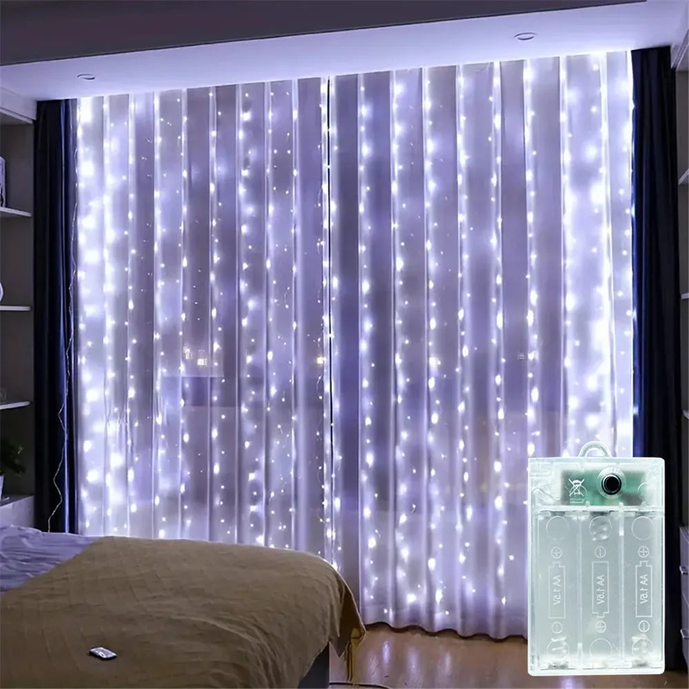 Décoration extérieure de mariage 2026, Décoration de Ramadan, Guirlande lumineuse LED Saint-Valentin, Aïd Moubarak pour la maison, Fée à piles