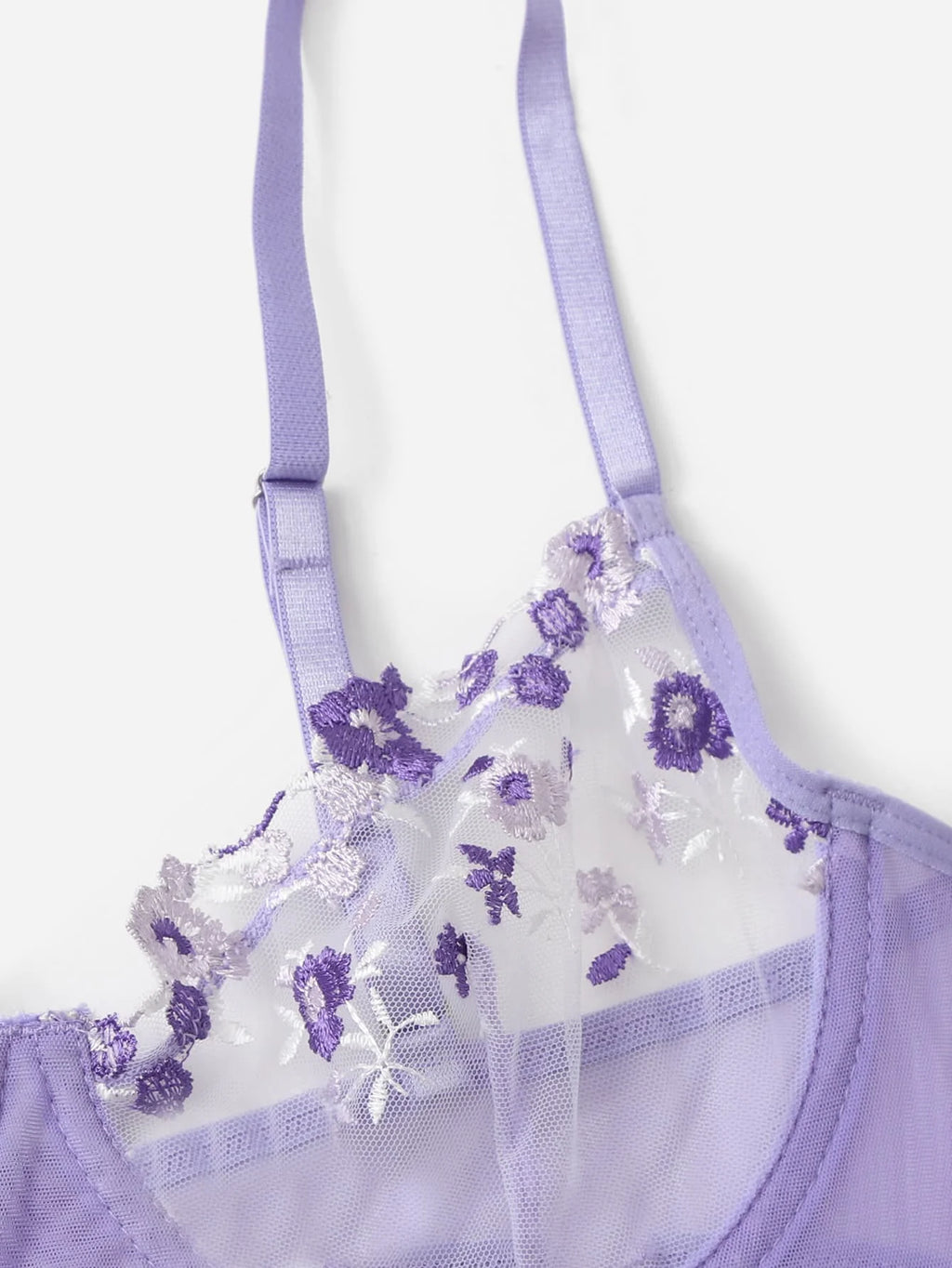 Lingerie Sexy Broderie Florale Sous-Vêtements Dentelle Transparente Court Kits de Soins de la Peau Ensemble Fée Délicate Femme 2 Pièces