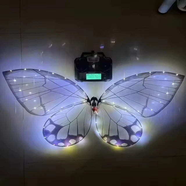 LED Butterfly Drone for Stage & Wedding - Rechargeable Remote Control Flying Ornament