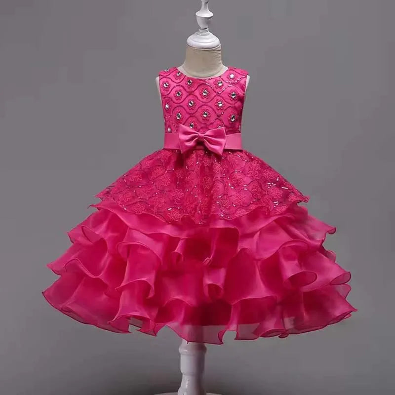 Robe de demoiselle d'honneur pour mariage, pour bébé fille de 2 à 8 ans, tenues d'anniversaire, robes de première communion pour enfants, tenues de fête pour petites filles