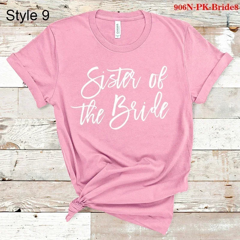 T-shirts de fête prénuptiale EVJF Baby of Honor Mère du marié Jr. Demoiselle d'honneur Mariée Fille de fleurs Brides Babes Team Bride Maid