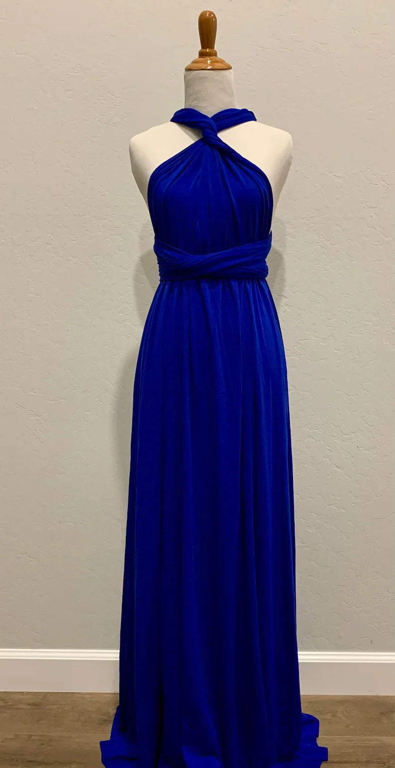 Robe de demoiselle d'honneur, robe longue vert olive de demoiselle d'honneur, robe convertible pour cortège nuptial, robe infinie multivoies, robe sur mesure