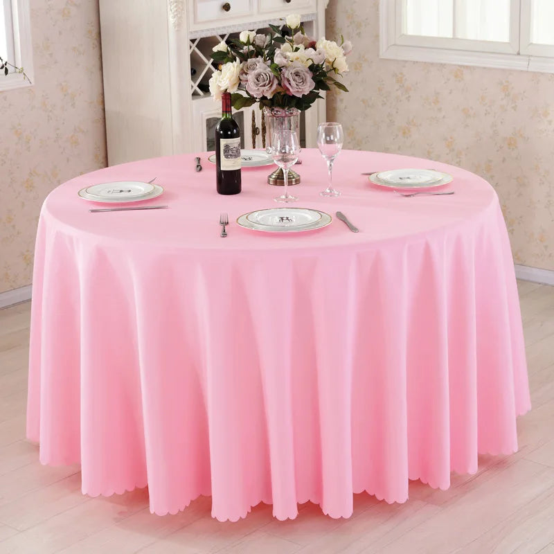 Nappe de Noël de mariage décorative, nappes rondes, housse de table à manger, décoration de banquet d'anniversaire, housse de table de salle à manger à domicile