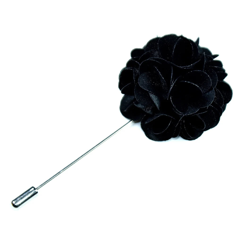 Korean-Style Fabric Flower Boutonniere Corsage Pin | Groom & Wedding Party