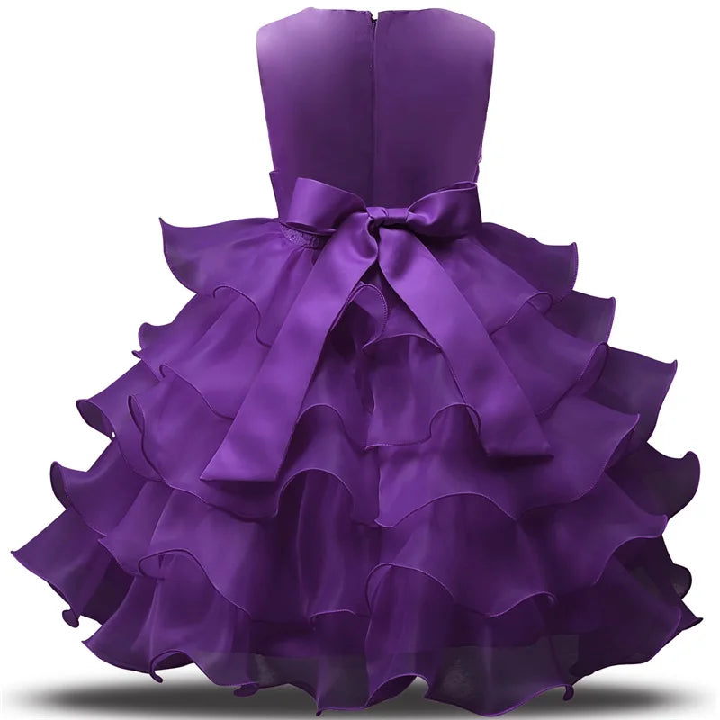 Robe de demoiselle d'honneur pour mariage, pour bébé fille de 2 à 8 ans, tenues d'anniversaire, robes de première communion pour enfants, tenues de fête pour petites filles