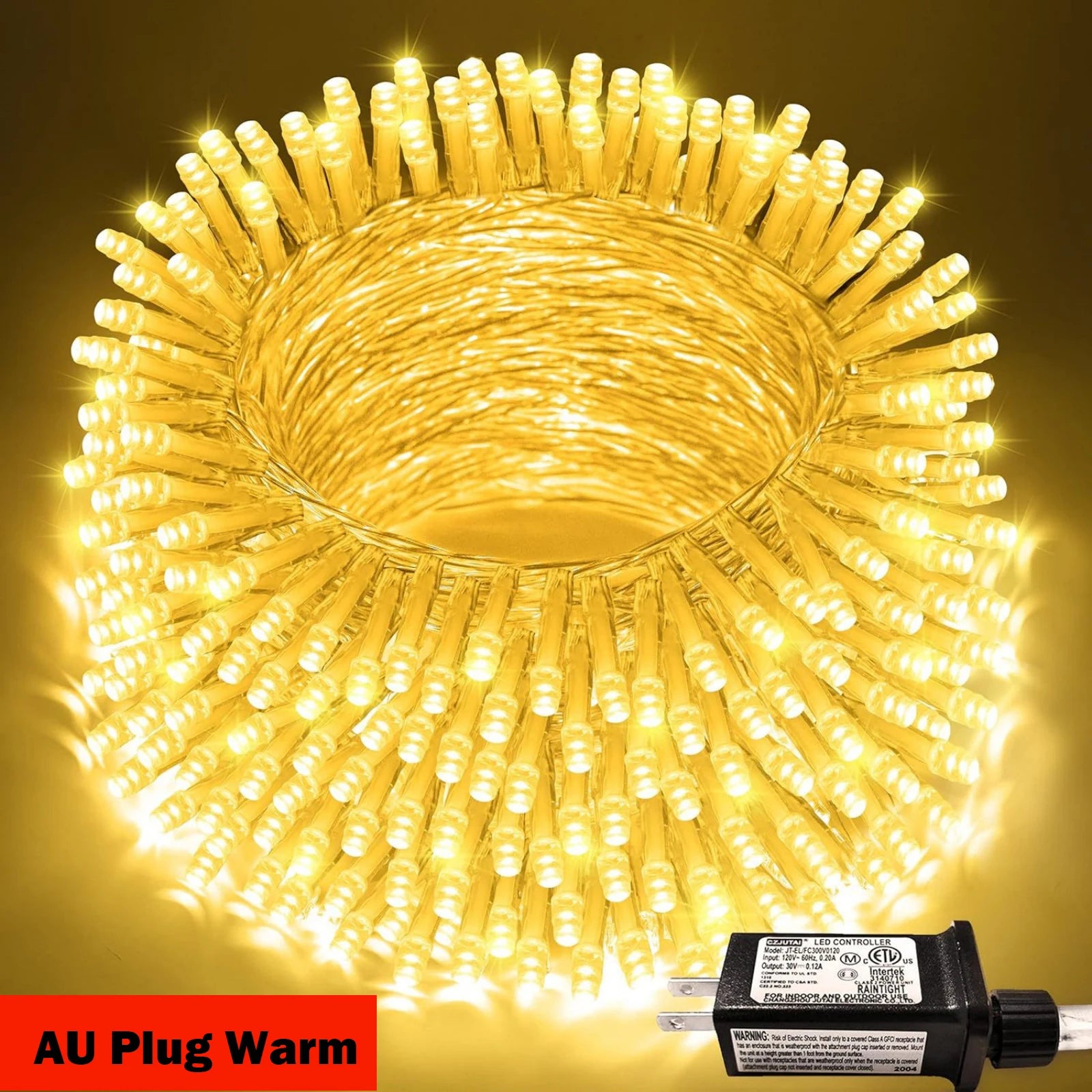 Guirlande lumineuse 24V 100/800LED 8 Modes Étanche Bleu Blanc Chaud RVB Lumières de Noël Fées pour Cour Fête Mariage Décoration