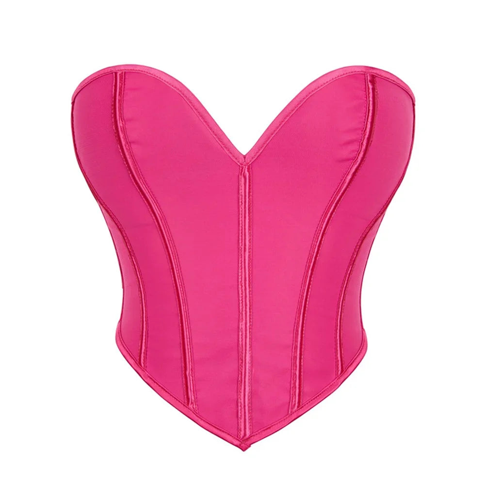 Corsets pigeonnants sexy / Sculpteurs de corps à lacets dorés / Corset lingerie gothique