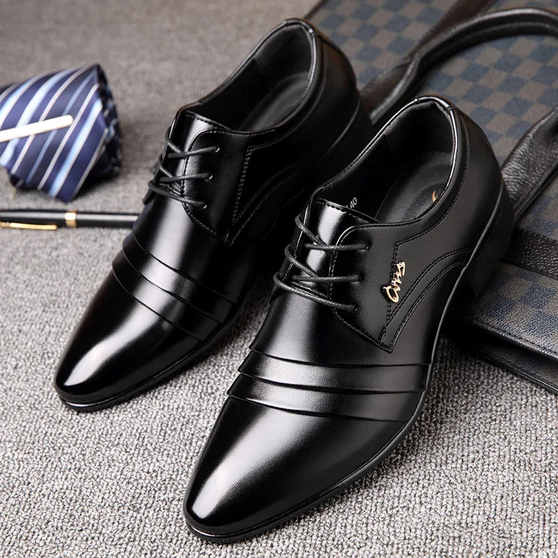 Chaussures de costume d'affaires pour hommes, nouveau modèle de printemps, chaussures grande taille pour hommes 2025, luxe, cuir, décontracté, habillé, haute qualité