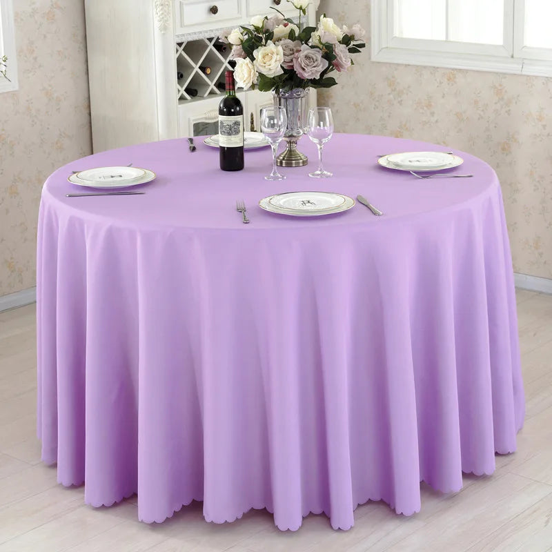 Nappe de Noël de mariage décorative, nappes rondes, housse de table à manger, décoration de banquet d'anniversaire, housse de table de salle à manger à domicile