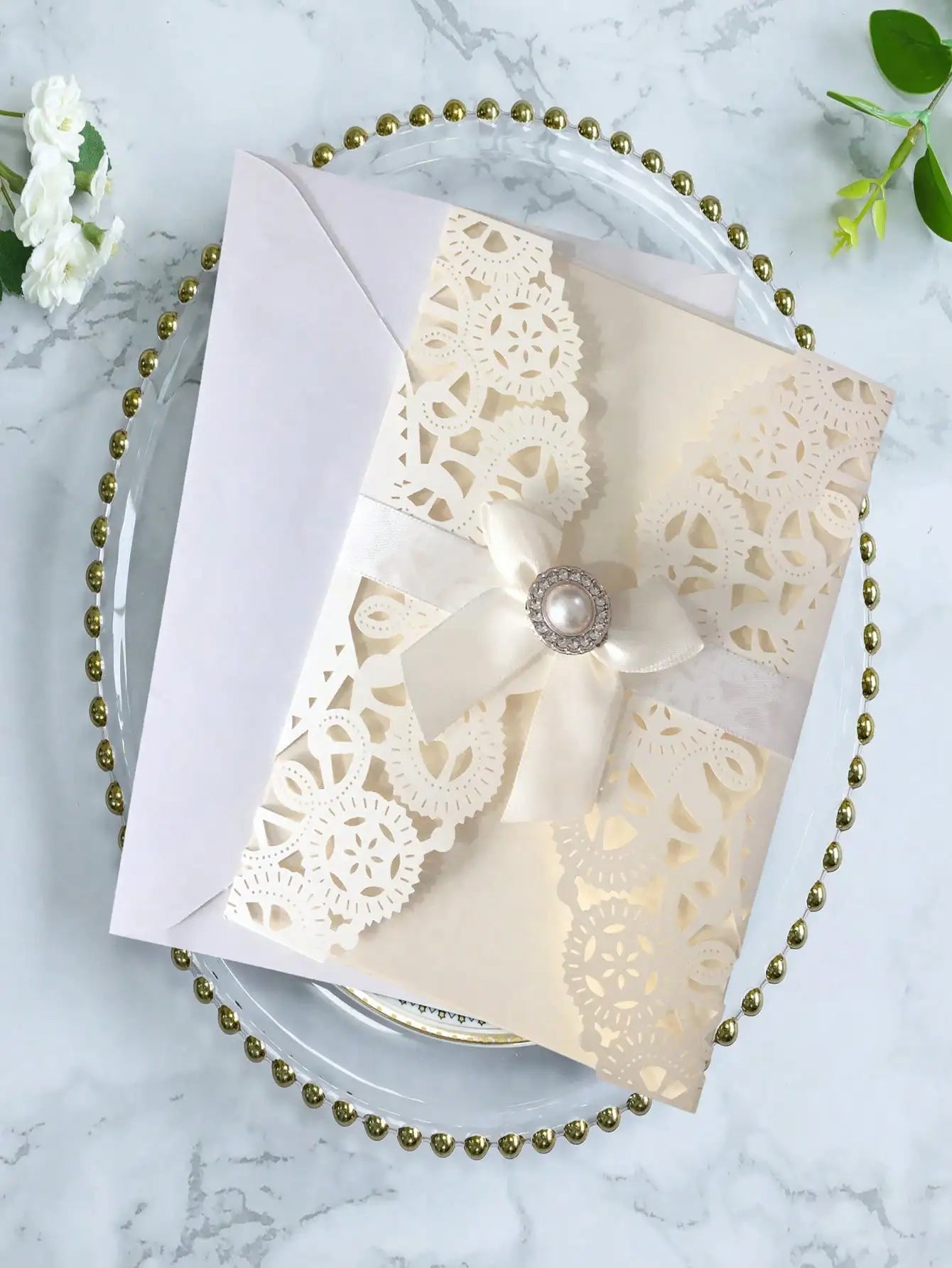 2pcs Festival Party Invitation Letter Laser Hollow European Invitation Card Wedding  Card