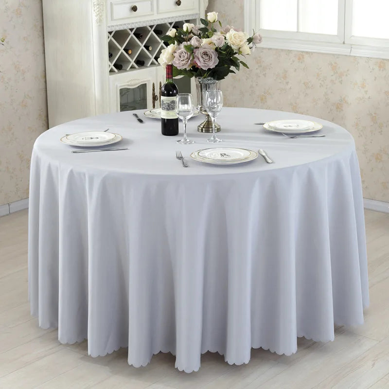 Nappe de Noël de mariage décorative, nappes rondes, housse de table à manger, décoration de banquet d'anniversaire, housse de table de salle à manger à domicile