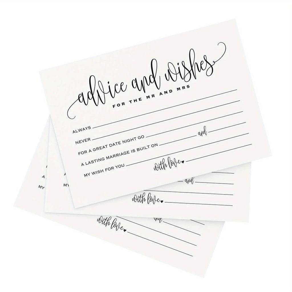 Lot de 50, Cartes de vœux et de bénédictions pour dîner de mariage, Cartes de table pour événement, Cartes de décoration d'événement inscriptibles, Fête de mariage Su