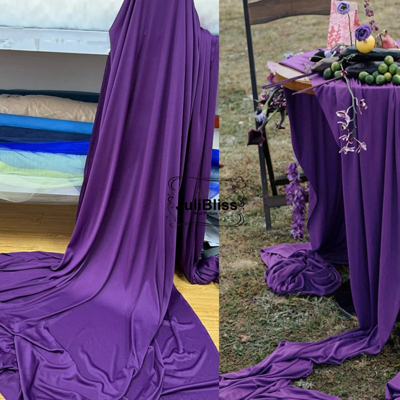 Tissu jersey extensible tricoté, bon drapé pour la décoration de mariage, les toiles de fond de fête, les rideaux, les arrière-plans de photographie, largeur 170 cm