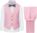 Ensemble gilet et pantalon pour garçons avec cravate, costume habillé formel, tenue de mariage ou communion pour adolescent, costume de performance de piano pour enfants