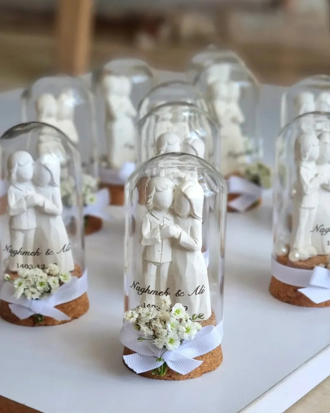 24pcs Glass Cloche Bell Jar with Cork Base - 5 Sizes Display Case for Flowers Mini Bottles Terrarium Home Party Wedding Decor