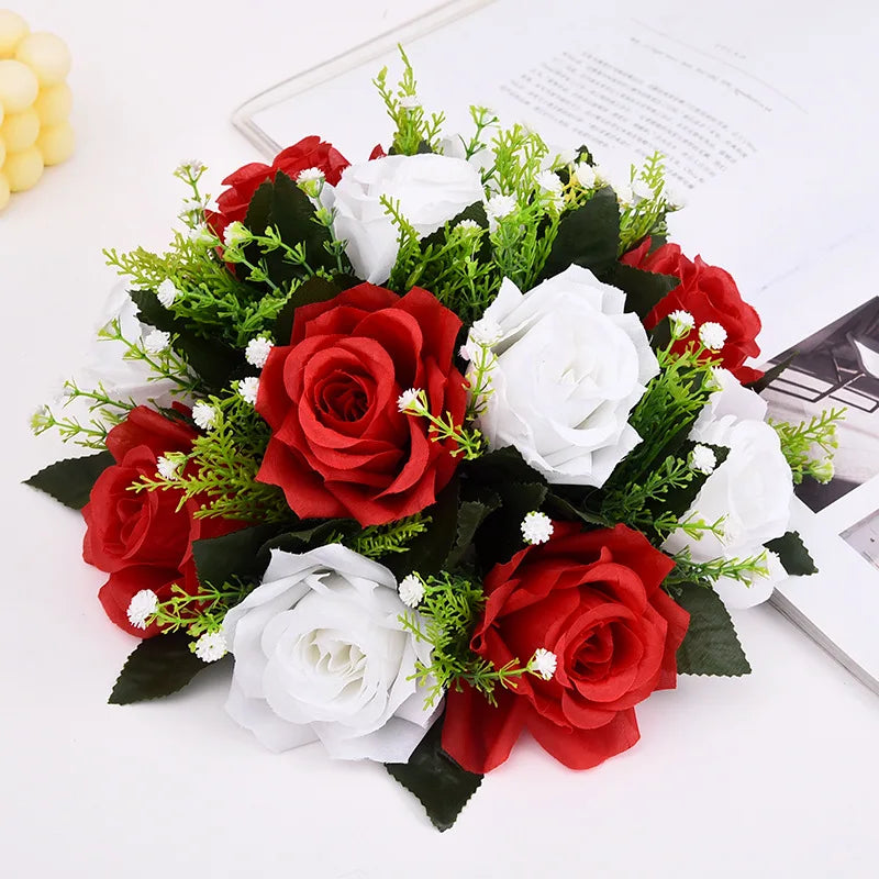 Boule de fleurs en soie pour centres de table de mariage et d'événements