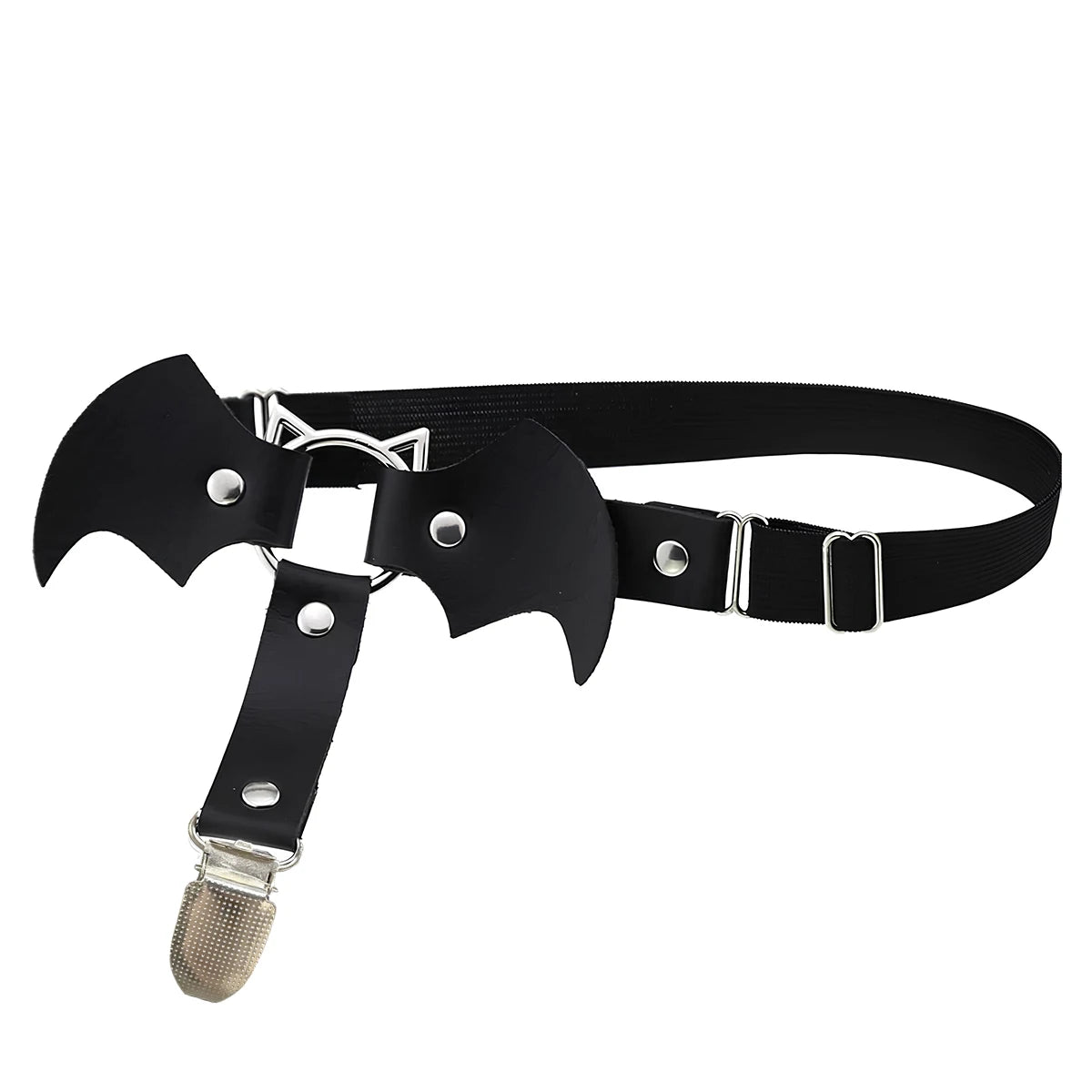 Jarretelle Harnais Chauve-souris Gothique — Accessoire de Lingerie Alternative pour Mariée