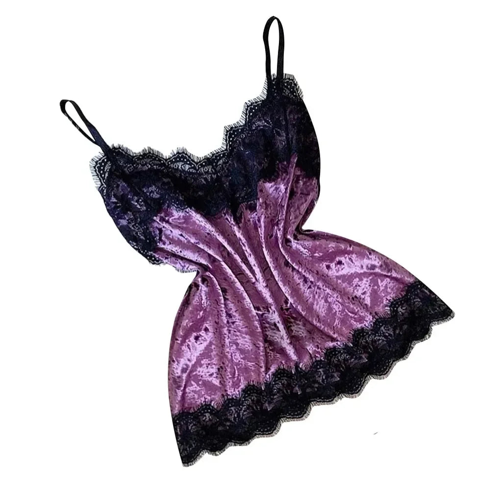 Ensemble Pyjama Velours Automne Hiver Femme Lingerie Sexy Vêtements de Nuit Mignon Débardeur et Short Ensembles Pyjama Loungewear