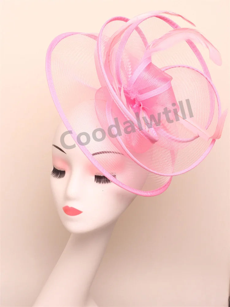 Accessoires de Cheveux de Mariée Voiles en Plumes Chapeaux Fascinators Chapeaux de Cocktail Coiffes Dames Course Occasion Chapeau de Fascinator Bandeau