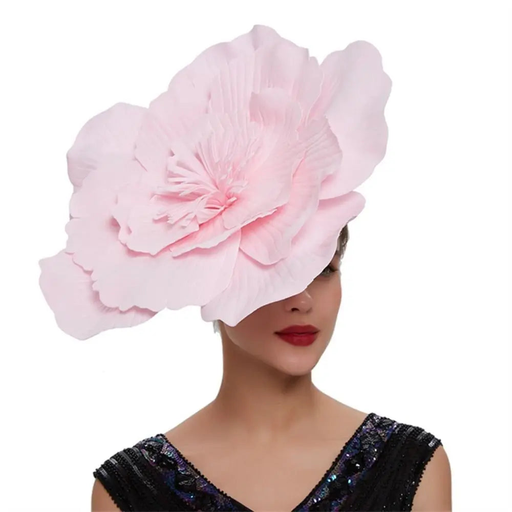 Accessoires de Cheveux de Mariée à Grande Fleur Bandeau Nœud Chapeau Coiffe Maquillage Bal de Fin d'Année
