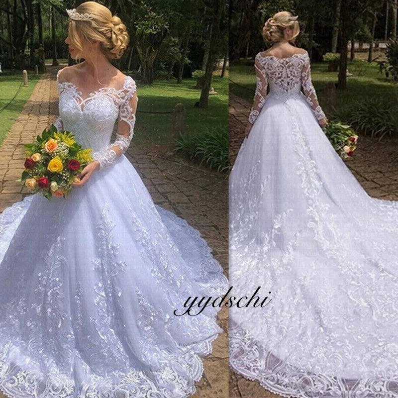 Robes de mariée 2025 Vestidos De Novia Classique A-line Dentelle Cœur Princesse Luxe Pour Femme Robes 2025 Robe de bal Grace