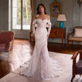 Charmantes Robes de Mariée Vintage Robes de Mariée Bustier Épaules Dénudées Traîne Balayée Vestidos De Novia Personnalisés 2026