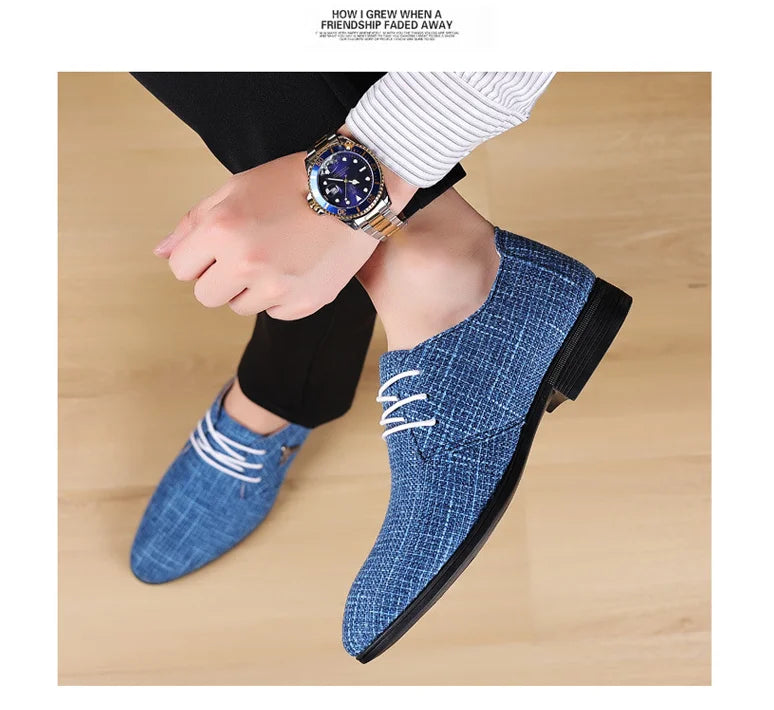 Chaussures Oxford classiques de marque de luxe pour hommes, chaussures en toile respirantes pour hommes, chaussures de mariage formelles, chaussures habillées pour hommes, Herren Schuhe, Sepatu Pria