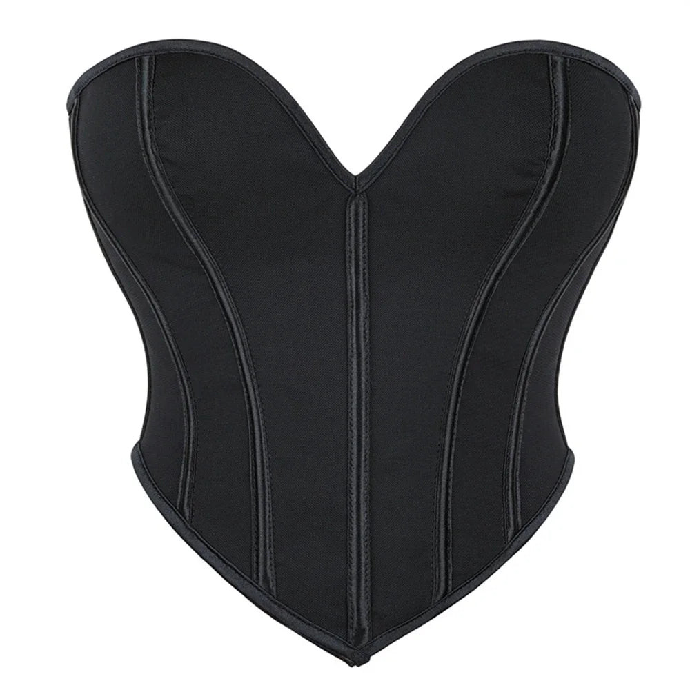 Corsets pigeonnants sexy / Sculpteurs de corps à lacets dorés / Corset lingerie gothique