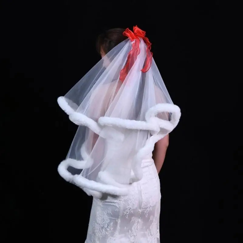 39BD Fingertip Bridal Headdress Veils Cathedral Wedding Veils Minimalists Women Veil for Wedding Ceremonies