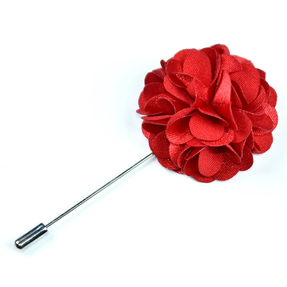 Korean-Style Fabric Flower Boutonniere Corsage Pin | Groom & Wedding Party