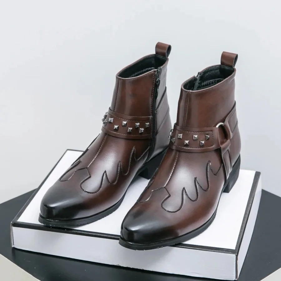 Nouvelle Collection Bottines Homme Chelsea Cuir Décontractées Mode Confortables Bottes Montantes Chaussures de Marche Baskets