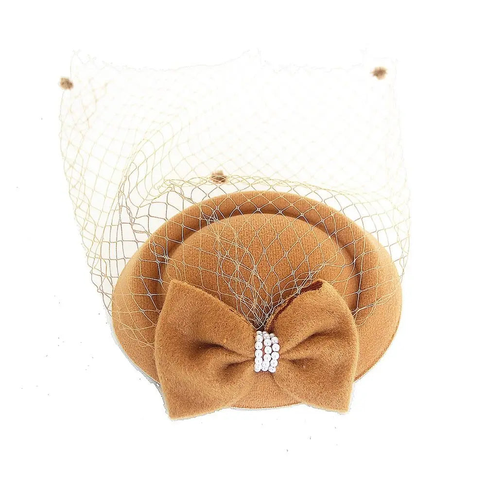 Accessoires Cheveux Serre-têtes Fascinateurs Chapeaux de Mariage Élégants Nœud Feutre Bandeau Pince à Cheveux Fascinateur Chapeau Haut de Forme Mariée