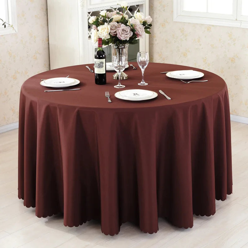 Nappe de Noël de mariage décorative, nappes rondes, housse de table à manger, décoration de banquet d'anniversaire, housse de table de salle à manger à domicile