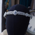 Sparkling Drop water Crystals Wedding Tiaras Headpeices Bridal Headbands Brides Hair Accessories Evening Head Wear