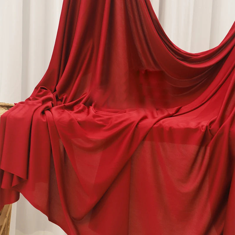 Tissu jersey extensible tricoté, bon drapé pour la décoration de mariage, les toiles de fond de fête, les rideaux, les arrière-plans de photographie, largeur 170 cm