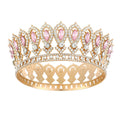 Couronnes et diadèmes de reine pour femmes, mariage, fête, diadème rond complet, couronne de mariée, bijoux de cheveux, cadeaux d'anniversaire