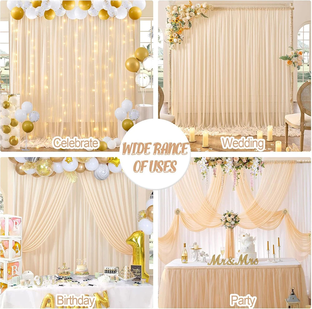 Satin Backdrop Christmas Curtains Wrinkle Free Silky Fabric Background Drapes for Baby Shower Birthday Party Prom Wedding Decor