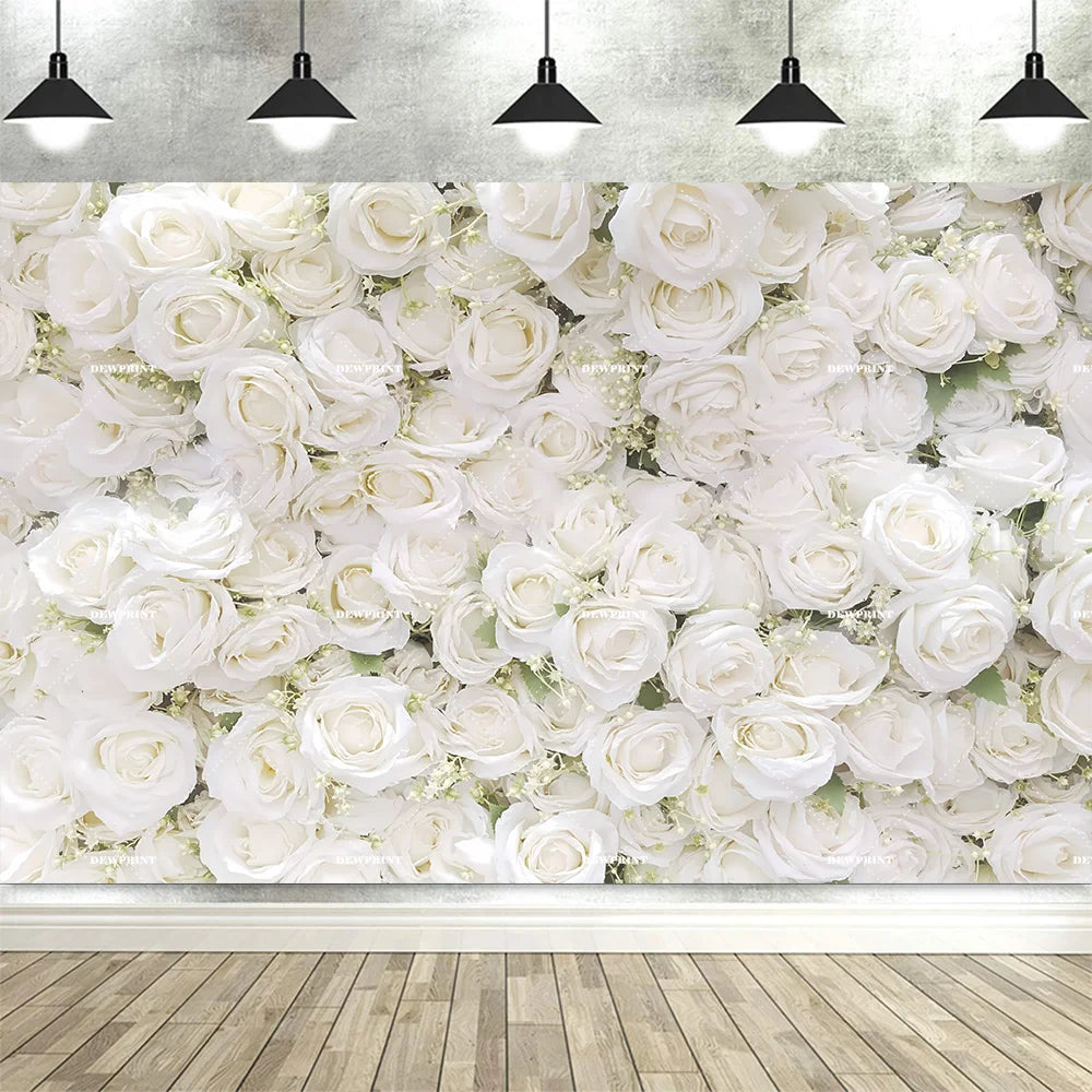 Toile de fond murale de fleurs de mariage, mur floral, pour douche nuptiale, séance photo, décor de mariage pour réception, bannière de fond de photographie de roses