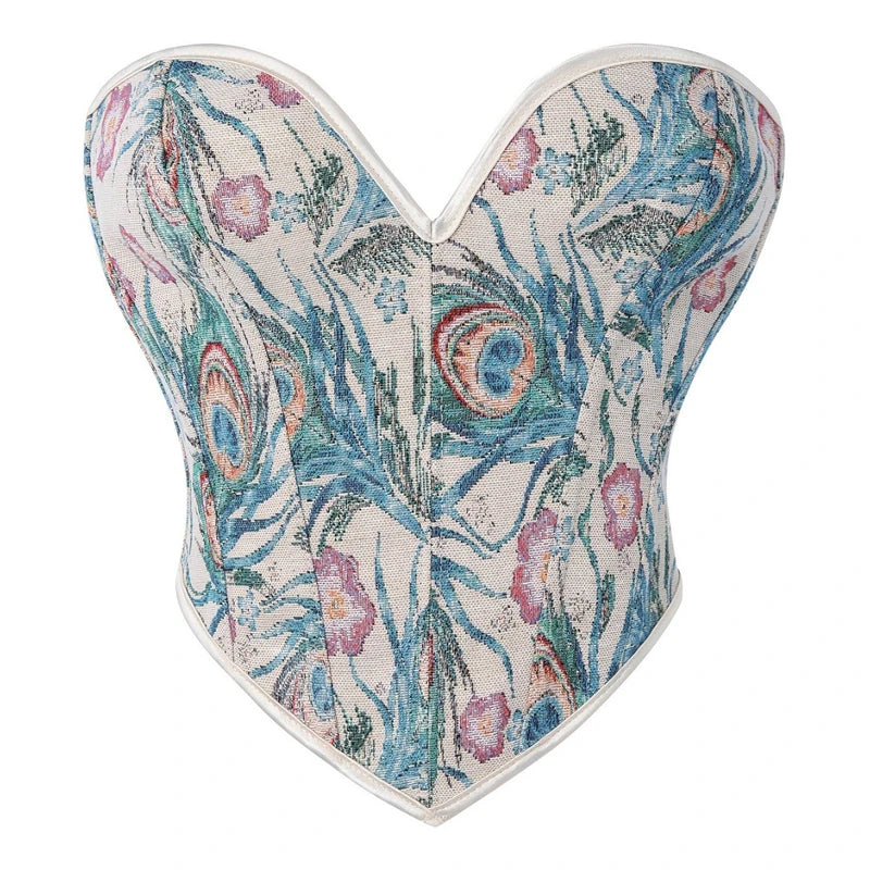 Corsets pigeonnants sexy / Sculpteurs de corps à lacets dorés / Corset lingerie gothique