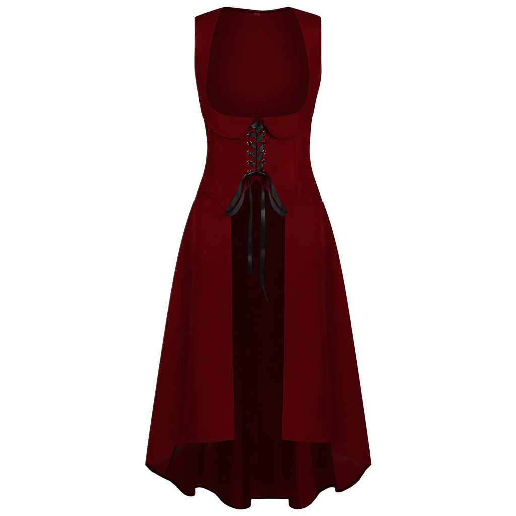 Women Gothic Renaissance Gown Medieval Velvet Court Dress Theater Grade Stage Costume for Dark Halloween Performances