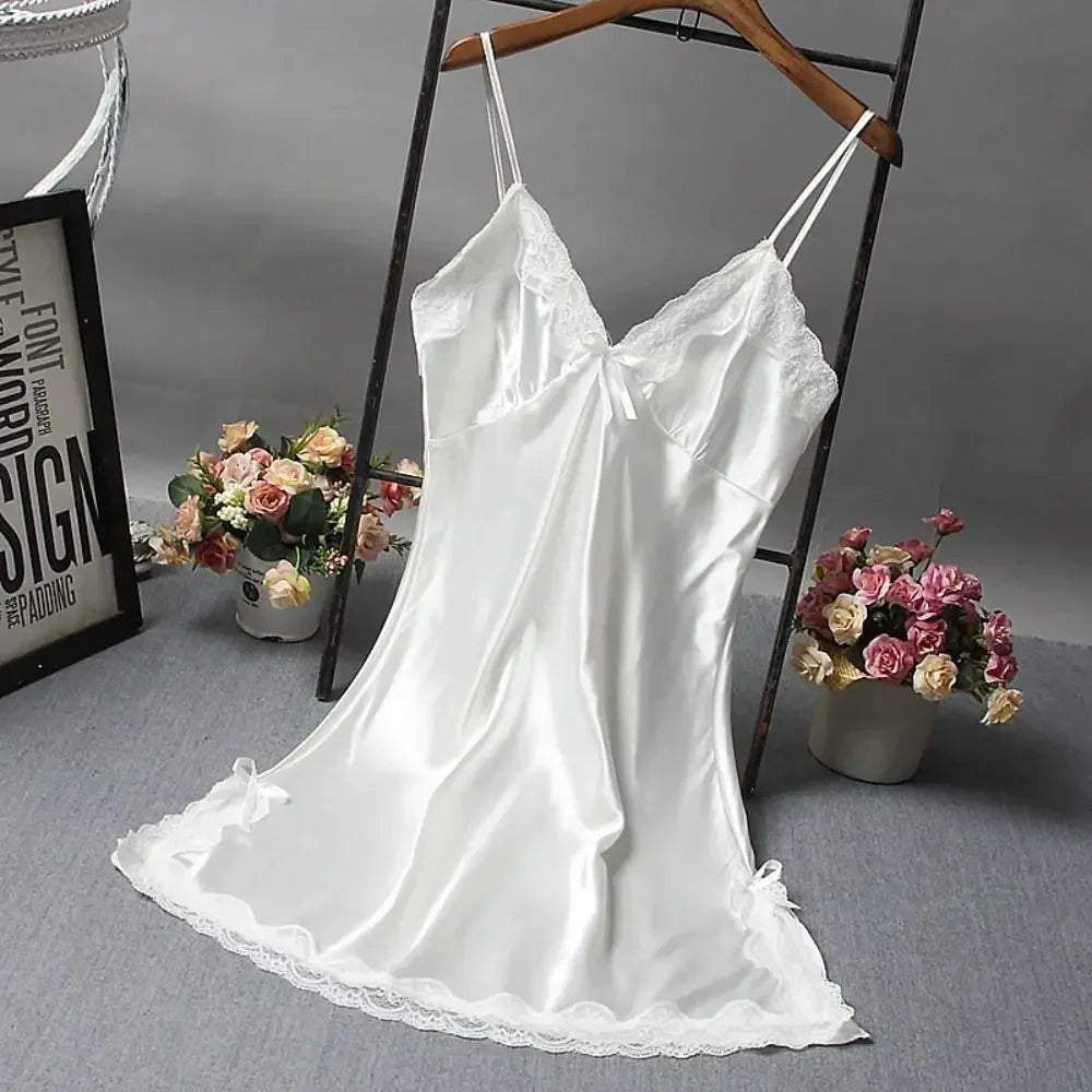 Chemise de nuit en dentelle patchwork sexy Lingerie Chemise de nuit Robe de mariée Vêtements de nuit Robe de nuit sexy pour femmes
