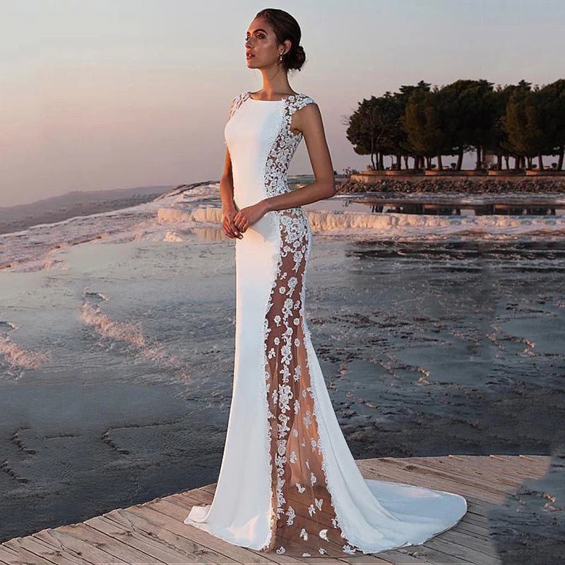 Bridesmaid Dress Magic Lace Evening Gown Sleeveless Long fitted formal Party dress floor-length cocktail dress