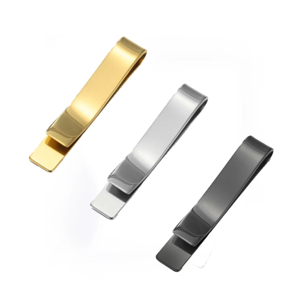 Men's Stainless Steel Tie Clip Set | Groom & Groomsmen Wedding Accessory