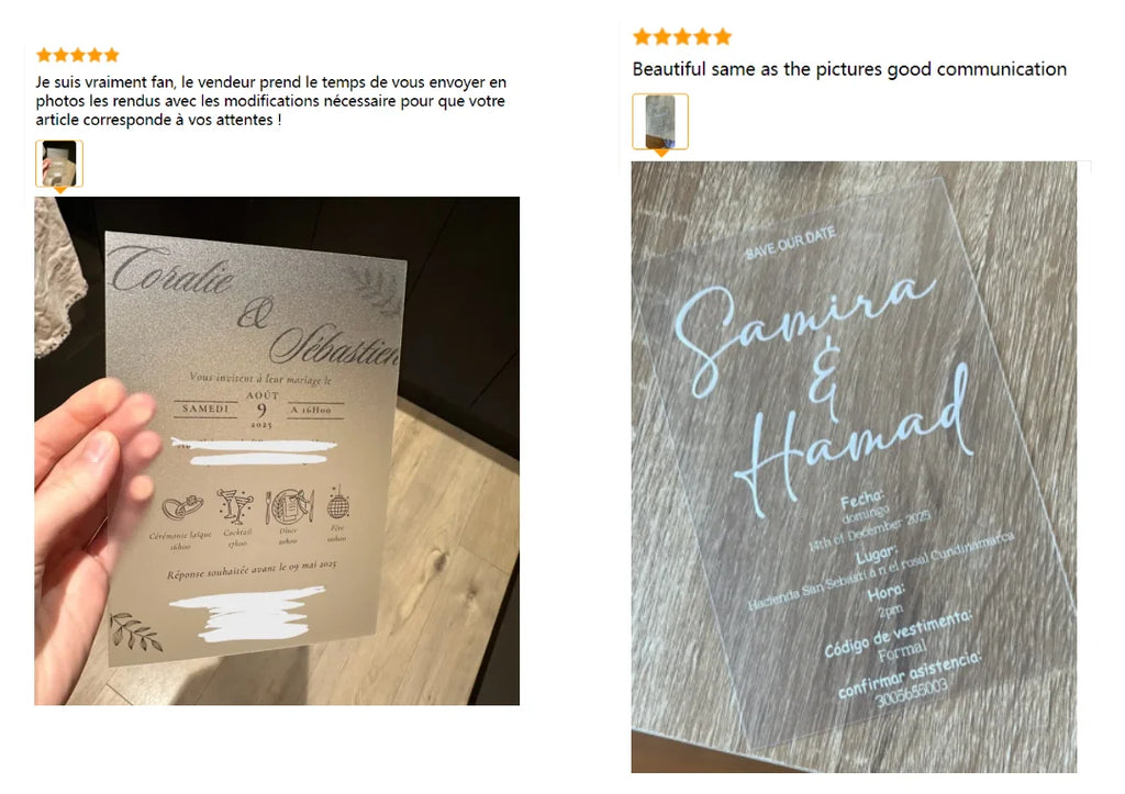 Faire-part de mariage élégant et personnalisé avec papier calque, annonce de mariage, fiançailles, nom personnalisé, fournitures de fête