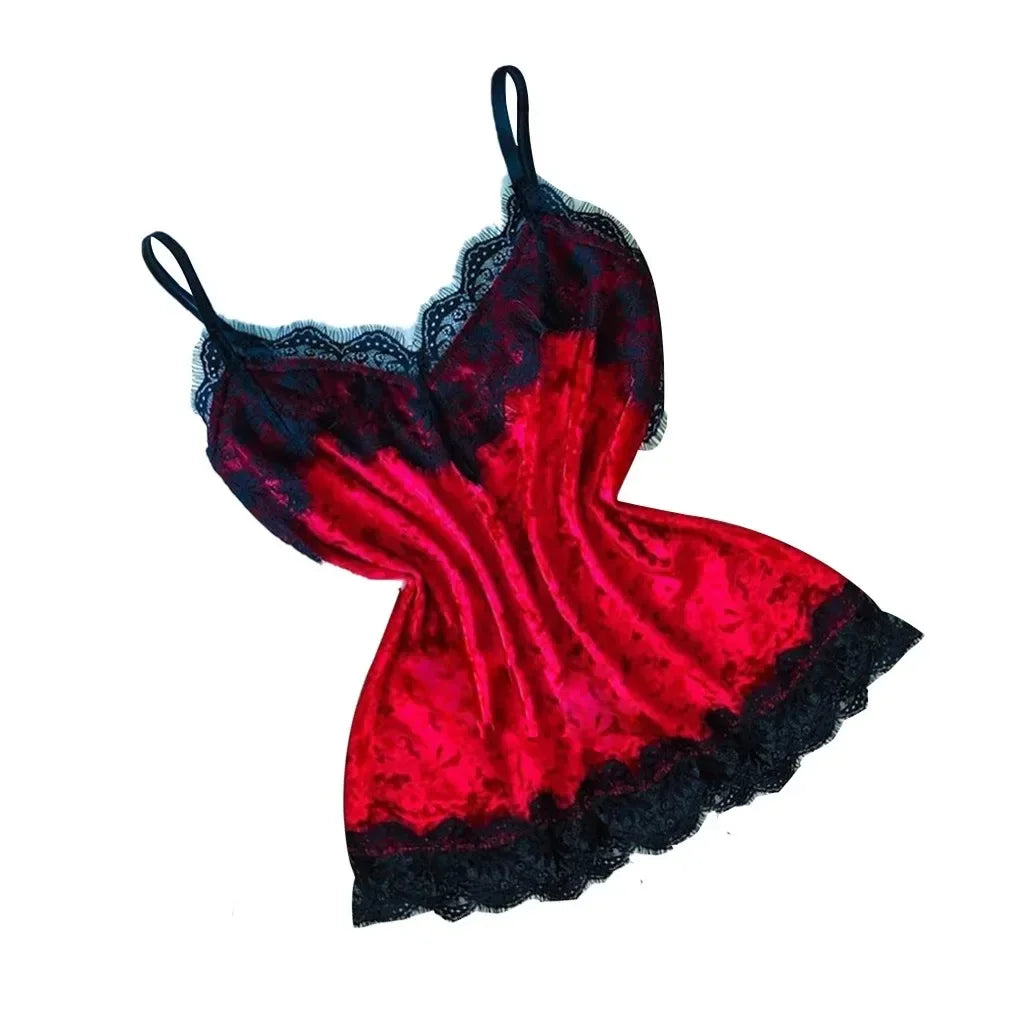 Ensemble Pyjama Velours Automne Hiver Femme Lingerie Sexy Vêtements de Nuit Mignon Débardeur et Short Ensembles Pyjama Loungewear