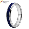 Bague de mariage pour homme 4/6/8mm - Bague en carbure de tungstène avec sable galactique concassé Espace cosmique Bague de mariage unisexe Bague de fiançailles Pour lui