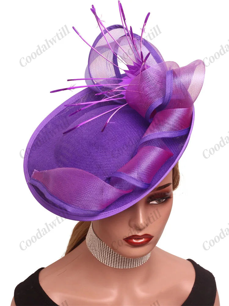 Mini chapeau bibi pour femme, élégant, pour thé, derby, Kentucky, fleur, plume, pour cocktail, mariage