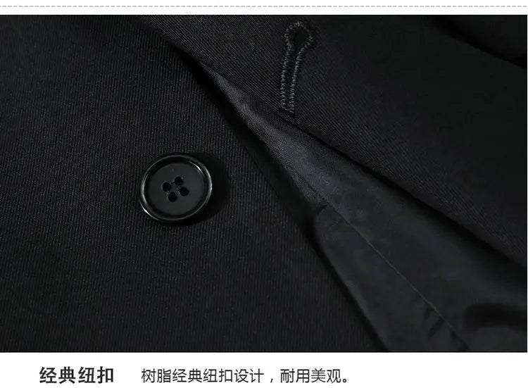 Costume homme pour hommes d'affaires jeunes et d'âge moyen, décontracté, à la mode et élégant, col montant simple, version coréenne de Zhongs