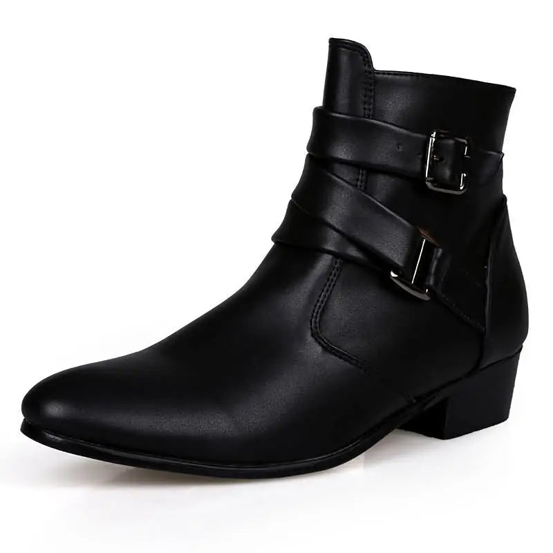 Brand Men's Boots Leather Oxford Dress Shoes Male British Chelsea Shoe Mens Winter Business Point Footwear 2025 Ankle Boots